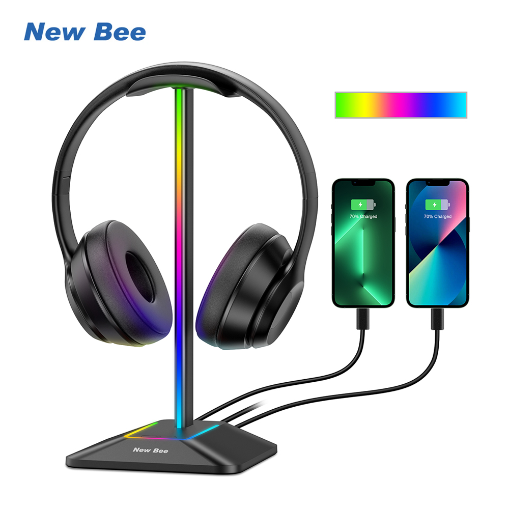 Desk Setup Gaming - Bee Z8 RGB headphone pemegang berdiri