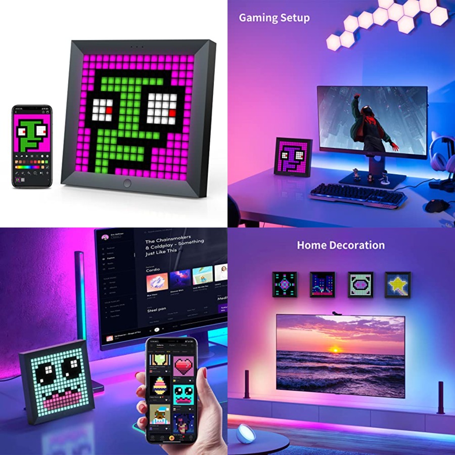 Desk Setup Gaming - Panel Layar Piksel LED Cocok untuk