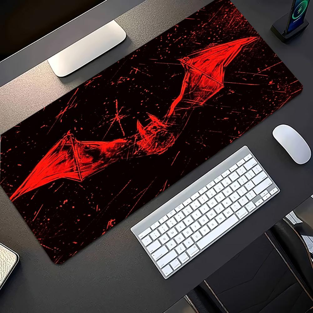 Desk Setup Red - Alas Mouse Gaming Besar Motif Kelelawar