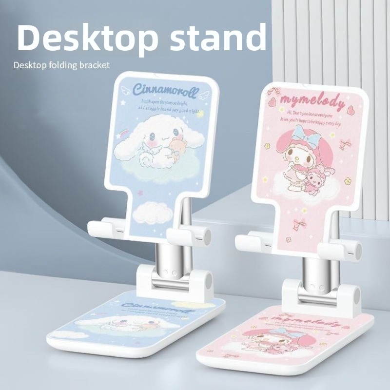 Desk Setup Cute - Penyangga Ponsel Motif Cinnamoroll Lucu, Cetakan