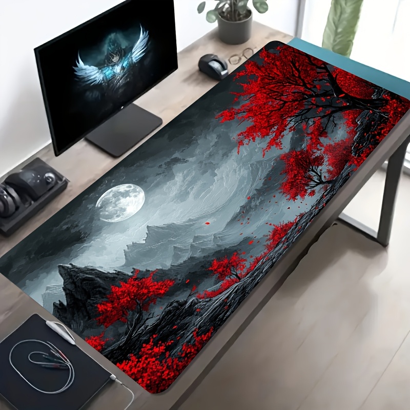 Desk Setup Red - Alas Mouse Gaming Besar Red Tree