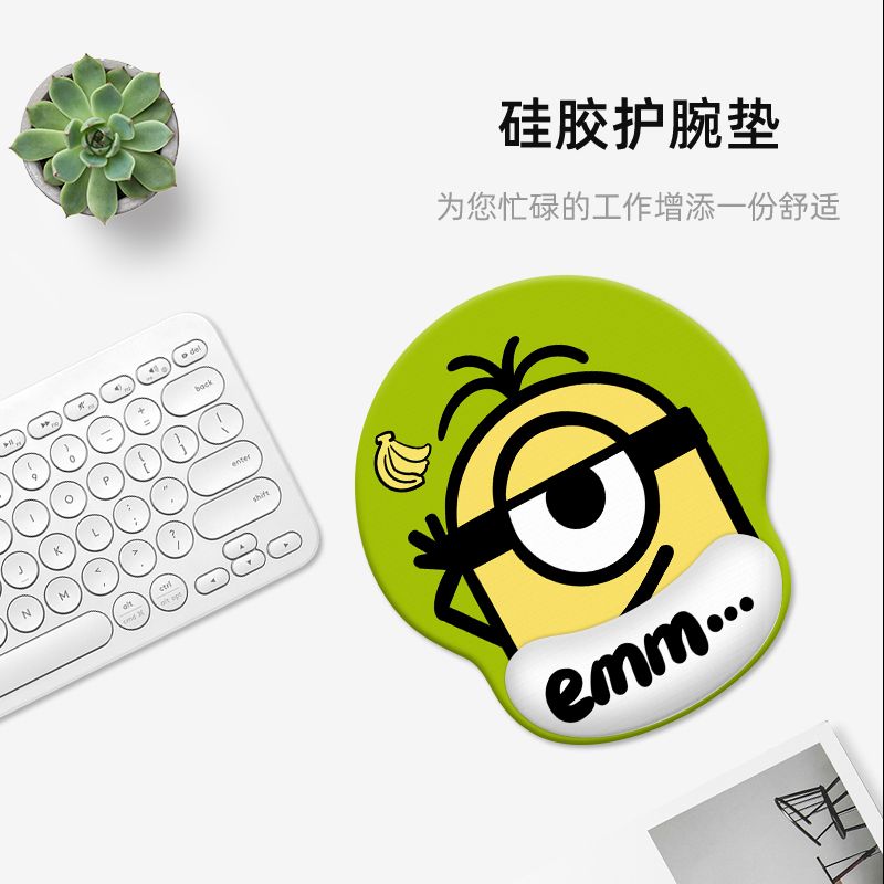 Desk Setup Cute - Alas Mouse Silikon Motif Minion Lucu,