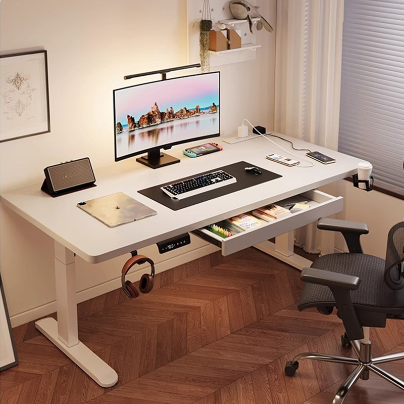 Desk Setup In Office - Meja Kerja Elektrik Modern Berbahan Besi
