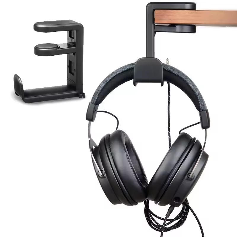 Desk Setup Design - Penyangga Headphone di Bawah Meja dengan