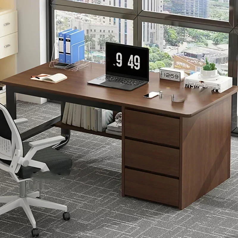 Desk Setup No Computer - Meja Komputer Eropa dengan Kaki Lantai,
