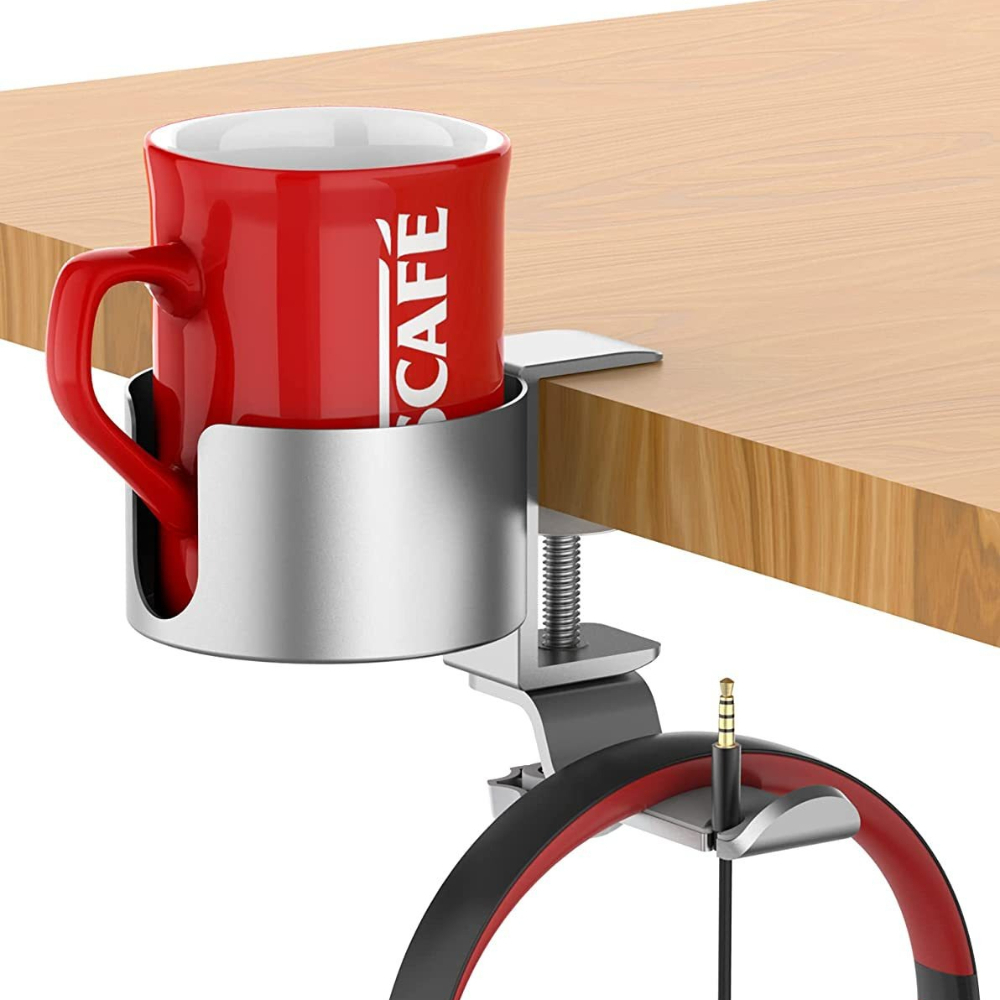 Desk Setup In Office - 360 ° Penyangga Headset Meja Putar
