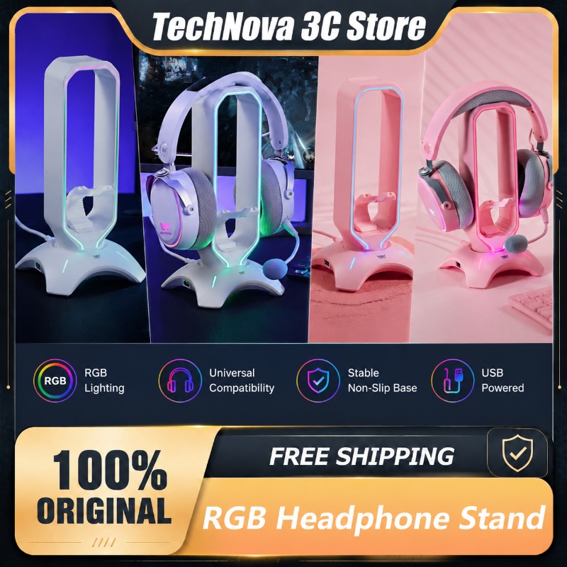 Desk Setup Usb Hub - Waizowl RGB Headphone Stand Gaming Headset