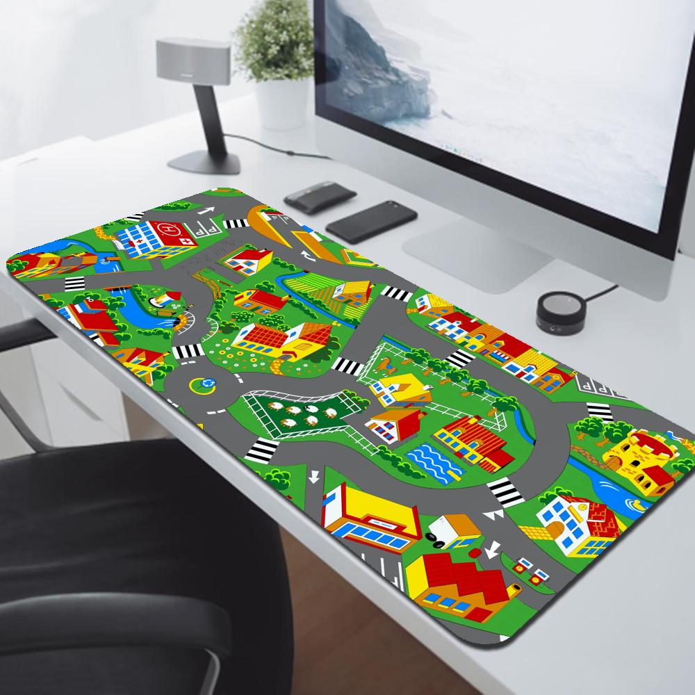 Alas Mouse kartun jalanan kota - Desk Setup In Office ulasan dan harga