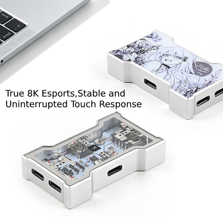 RGB USB Hub 2 Input 3 Output B - Desk Setup Usb Hub ulasan dan harga
