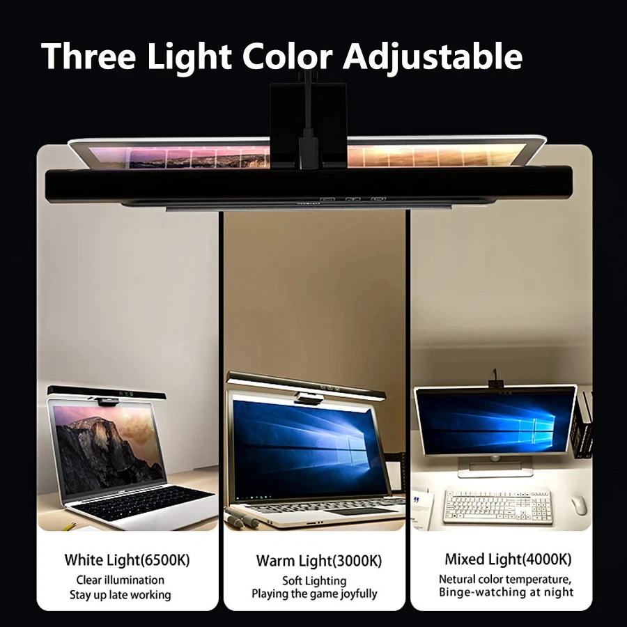Lampu Monitor LED 33cm 50cm, L - Desk Setup No Computer ulasan dan harga