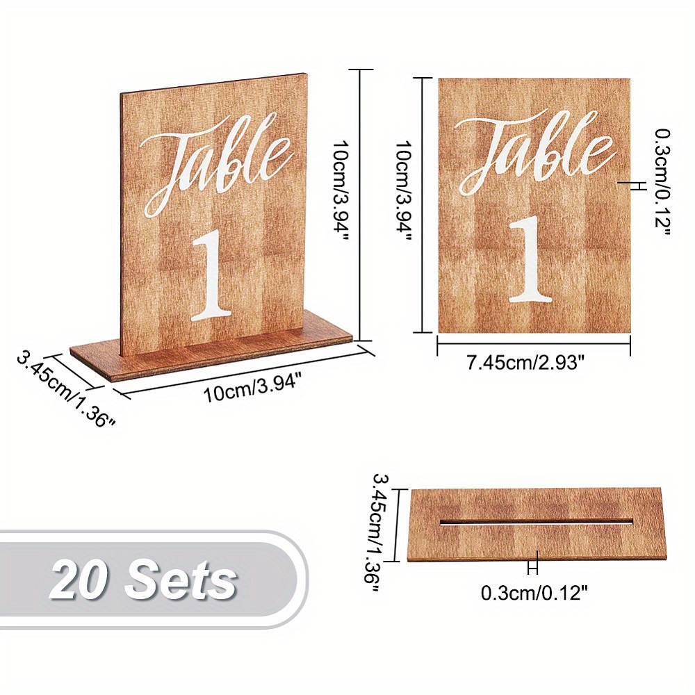 20 Buah Kartu Nomor Meja Kayu  - Desk Setup Design ulasan dan harga