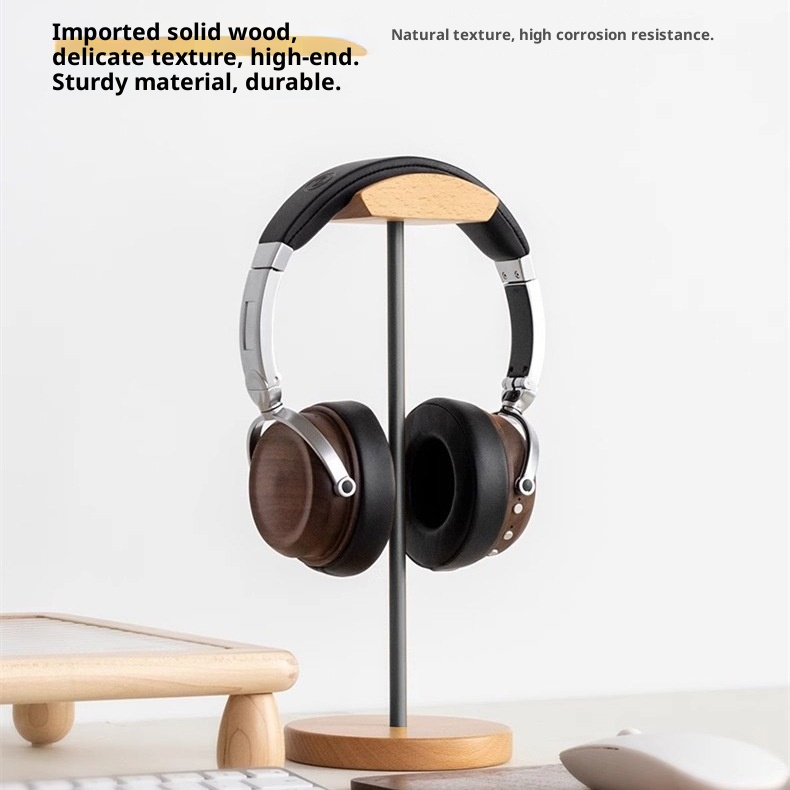 Penyangga Headphone Kayu Walnu - Desk Setup Gaming ulasan dan harga