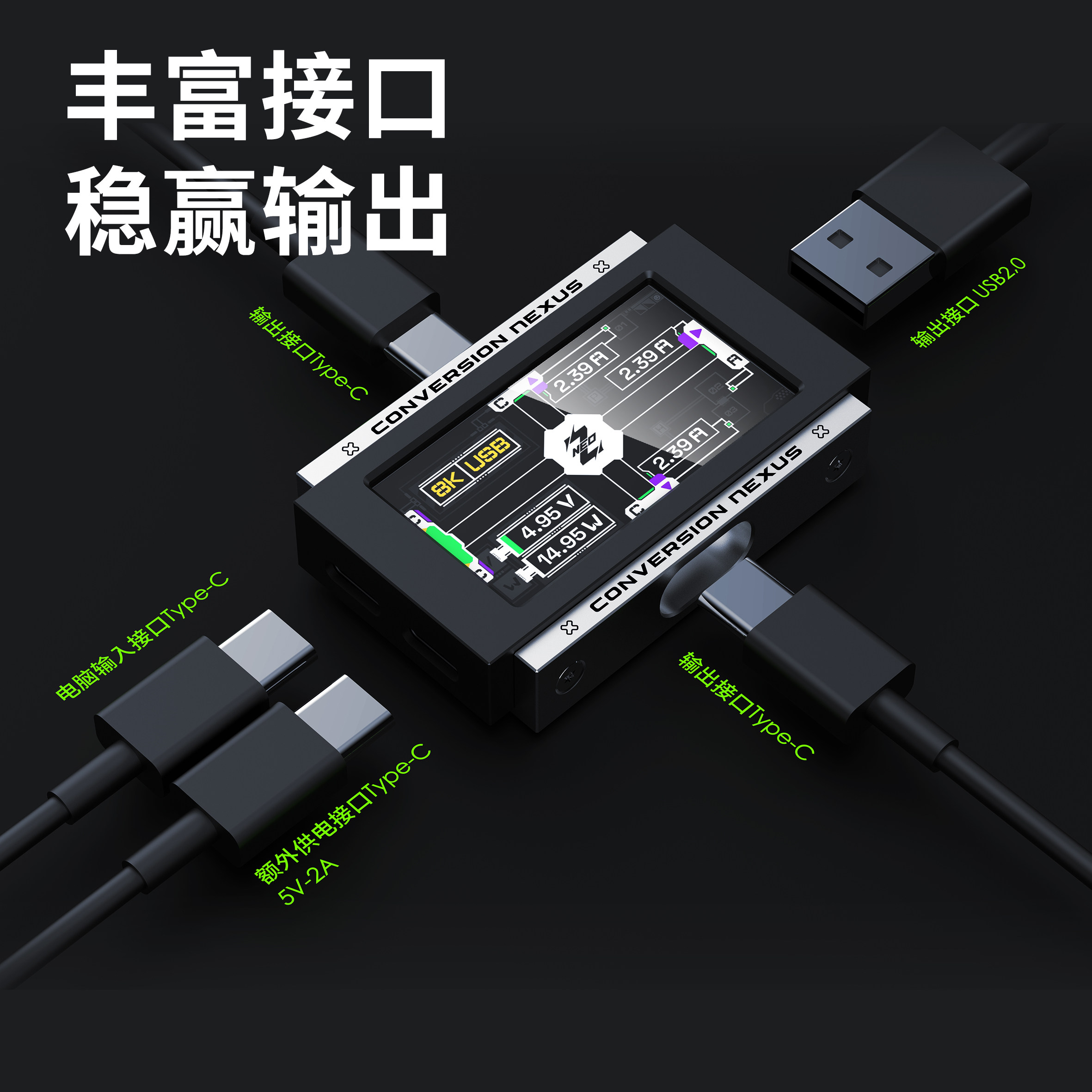 Hub USB Gaming 2-in-3-out deng - Desk Setup Usb Hub ulasan dan harga