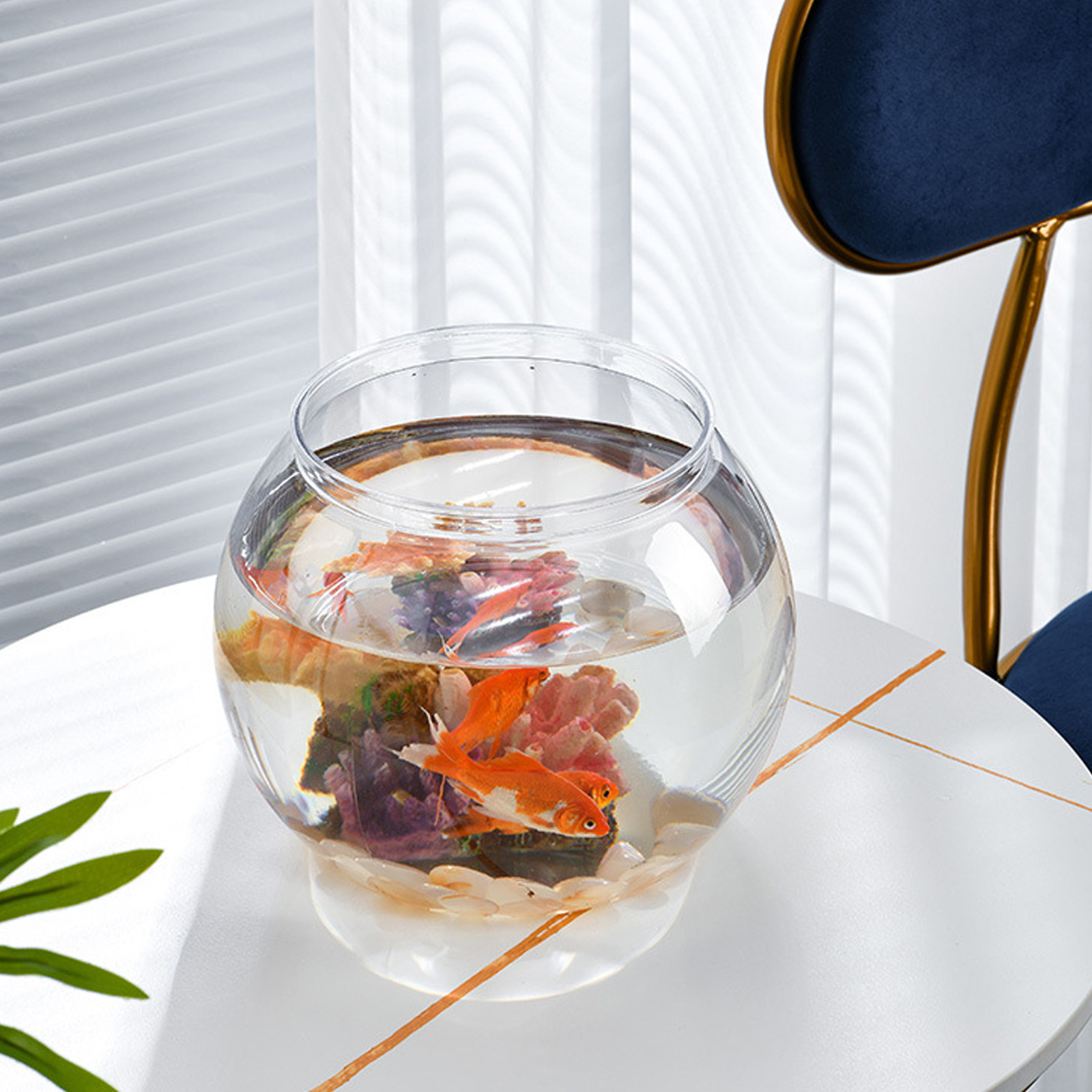 Akuarium Ikan Plastik Bulat Ke - Desk Setup Small ulasan dan harga