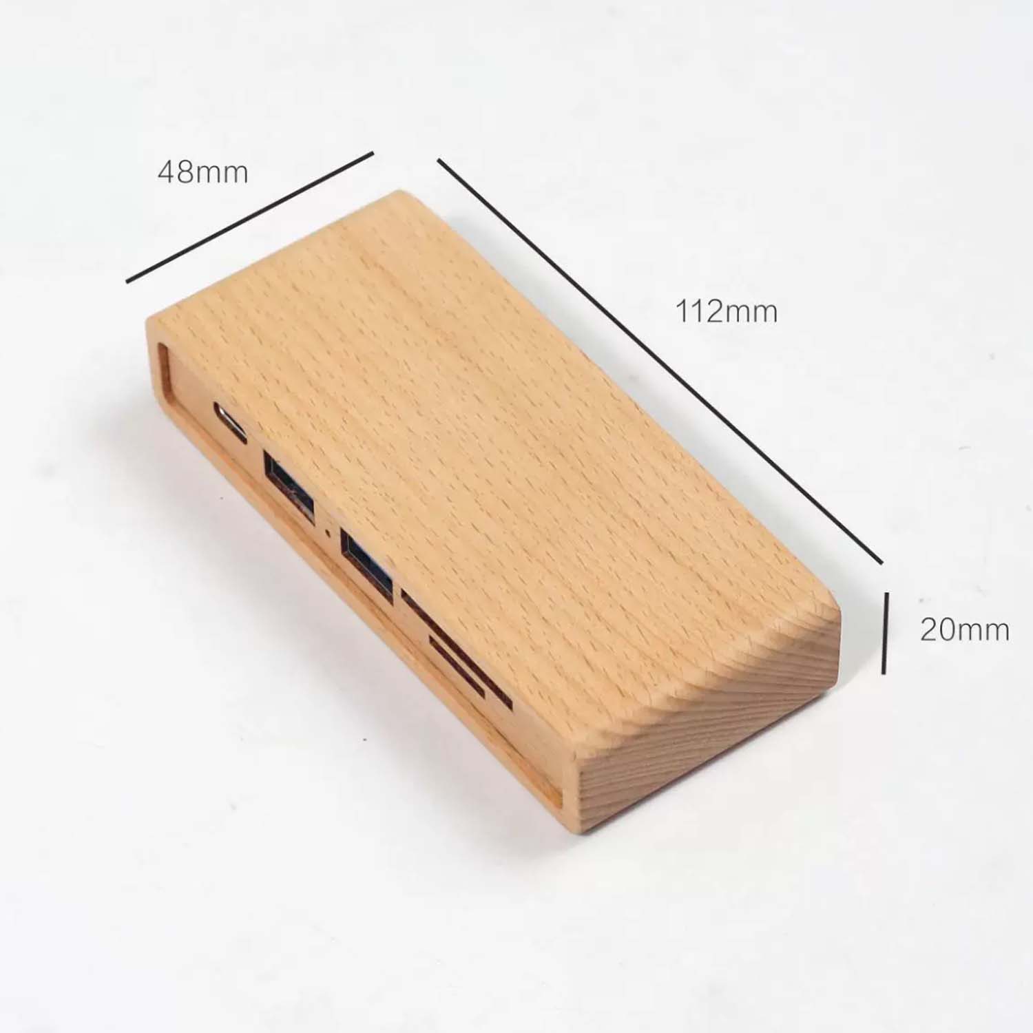 Hub USB 5-in-1 dari Kayu Walnu - Desk Setup Usb Hub ulasan dan harga