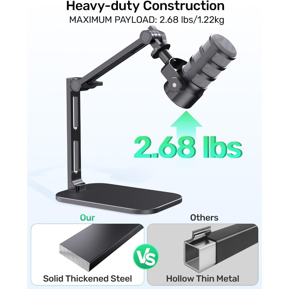 Stand Mikrofon Meja yang Tahan - Desk Setup In Office ulasan dan harga