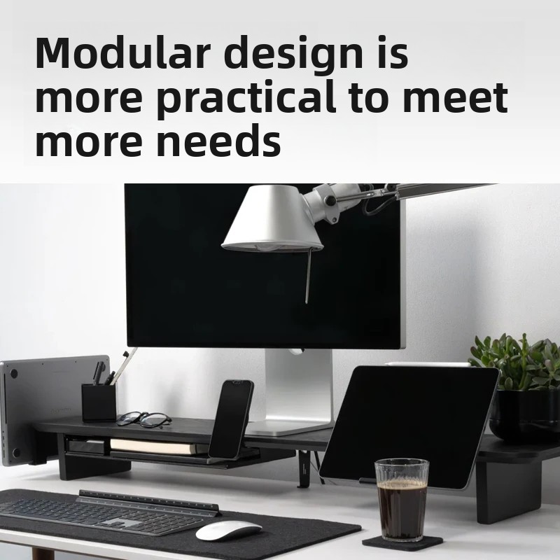 Penyangga Monitor Kayu Solid R - Desk Setup In Office ulasan dan harga