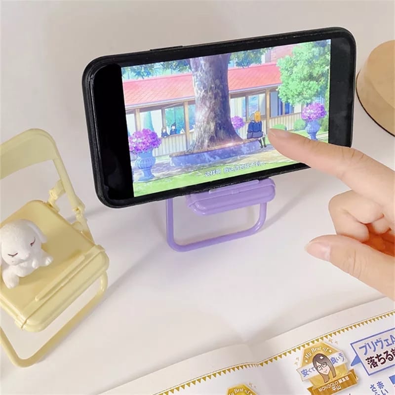 Penyangga Ponsel Kreatif Bentu - Desk Setup Cute ulasan dan harga