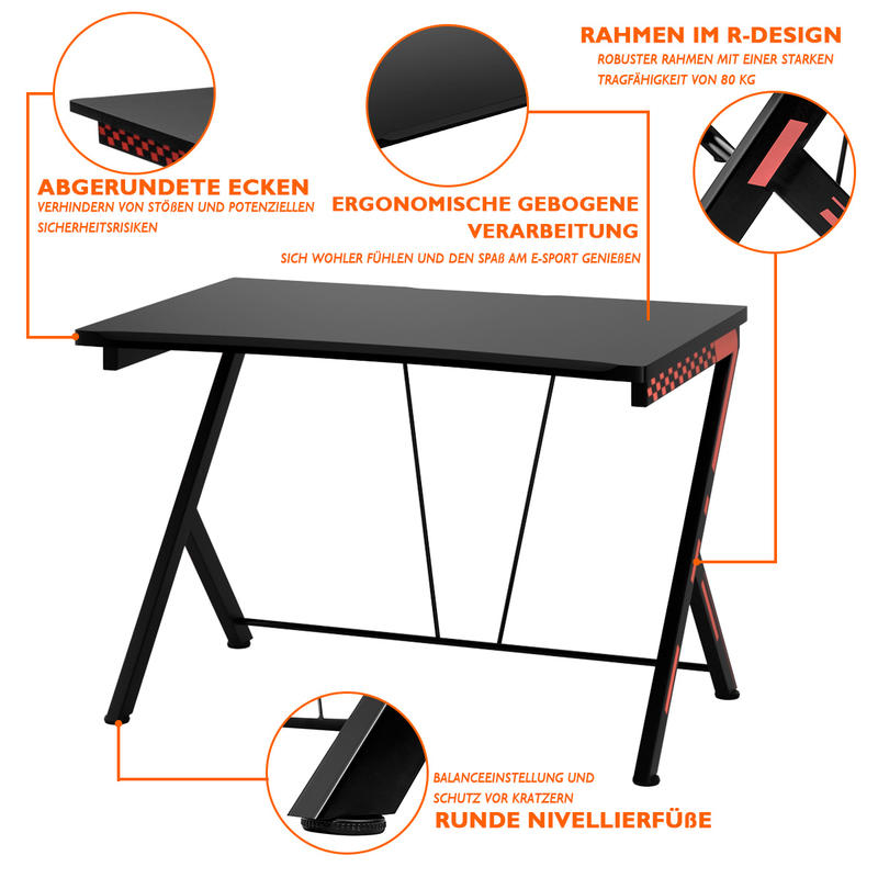 Meja Komputer Ergonomis Modern - Desk Setup Small ulasan dan harga