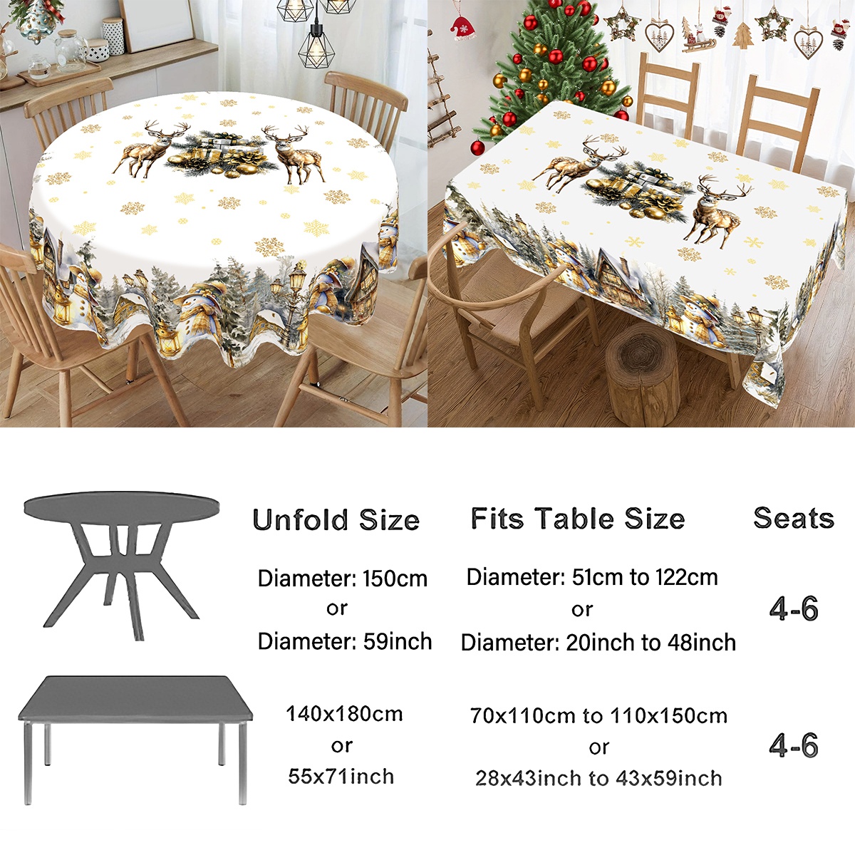 Selamat Natal Taplak Meja Puti - Desk Setup Design ulasan dan harga