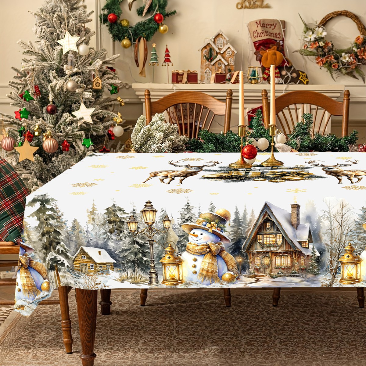 Selamat Natal Taplak Meja Puti - Desk Setup Design ulasan dan harga