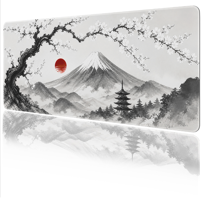 Alas Mouse Ink Mountain Red Su - Desk Setup Red ulasan dan harga