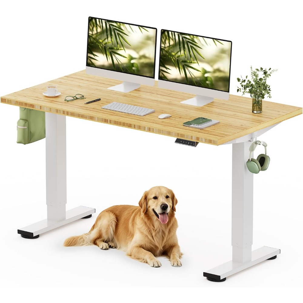 FLEXISPOT Meja Berdiri Bambu S - Desk Setup In Office ulasan dan harga