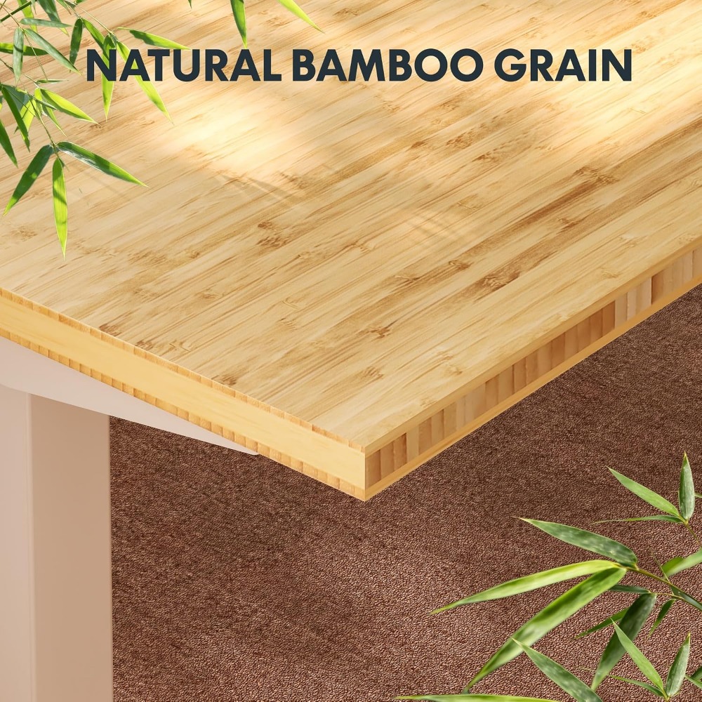 FLEXISPOT Meja Berdiri Bambu S - Desk Setup In Office ulasan dan harga