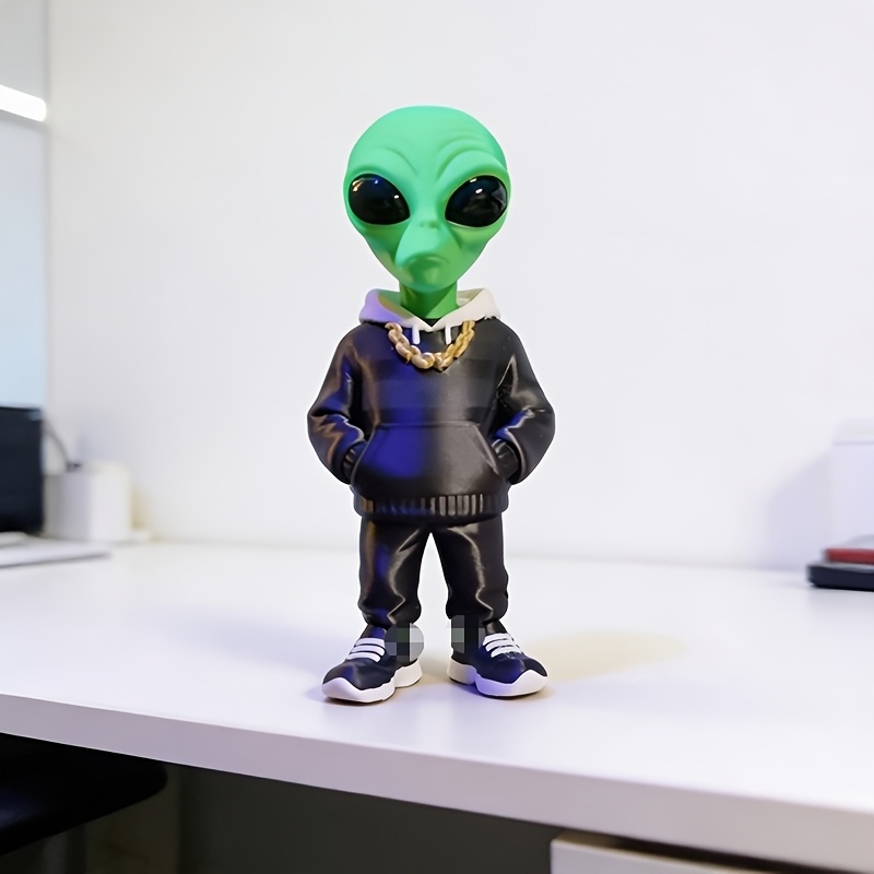 1 Buah Figur Alien Hijau denga - Desk Setup Design ulasan dan harga