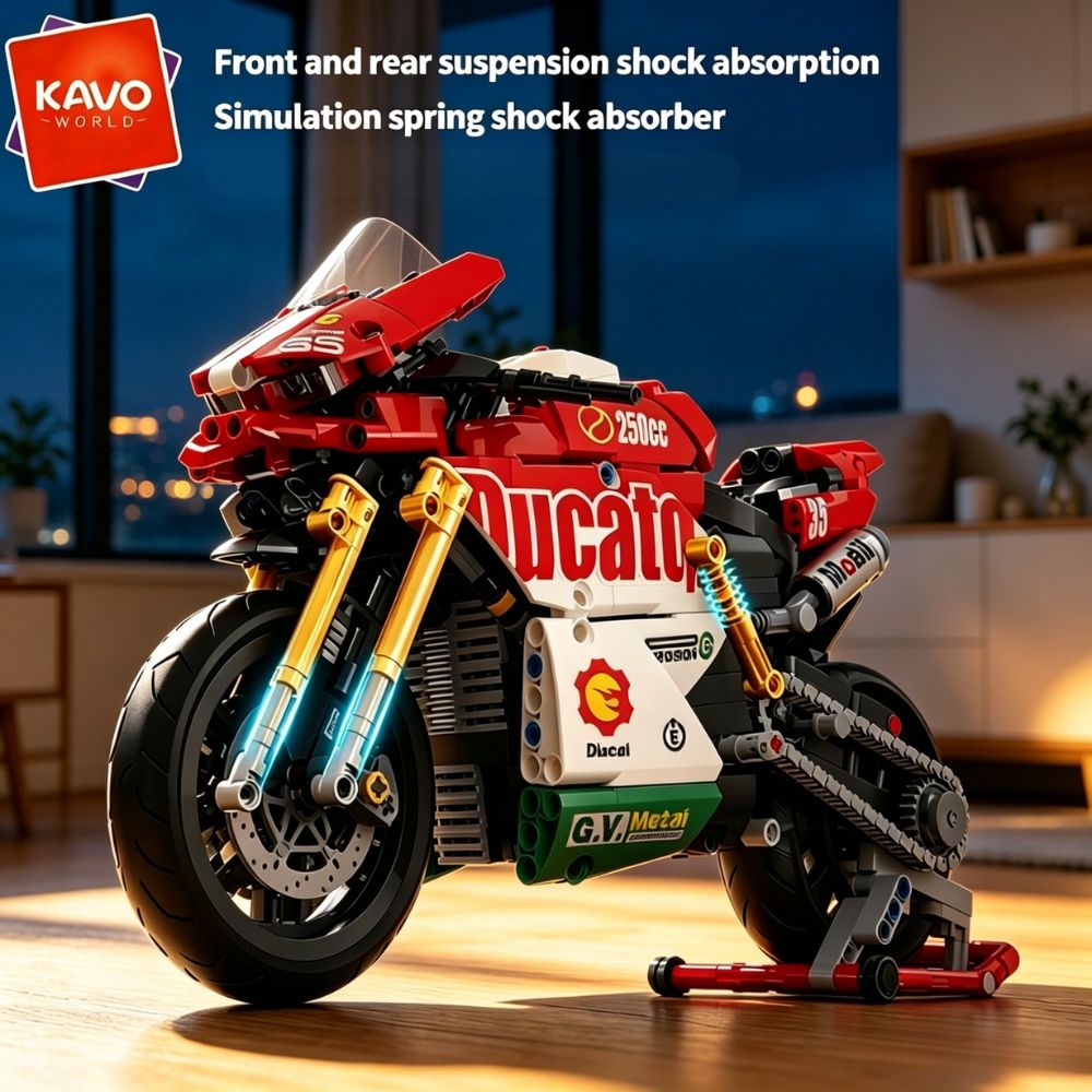KAVOWORLD 883PCS 1:10 Set Bang - Desk Setup Red ulasan dan harga