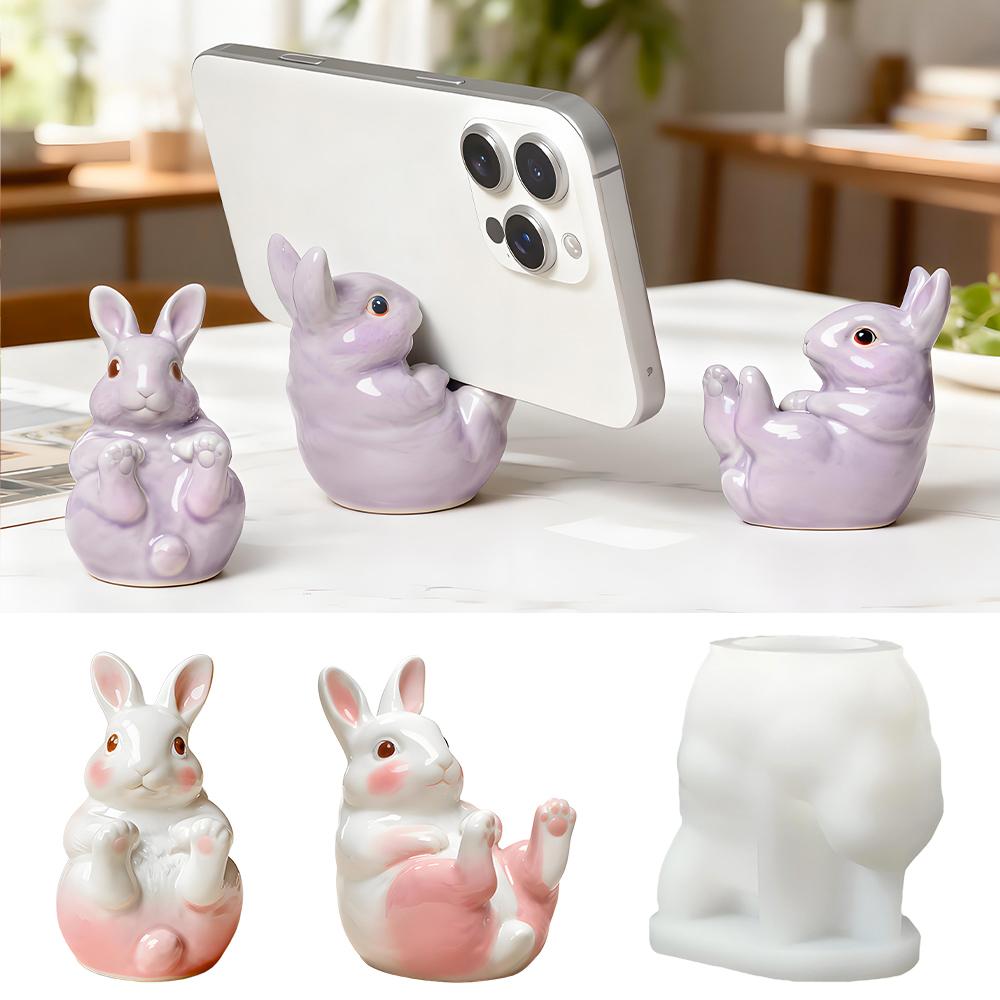 S0284 Tempat Ponsel Kelinci Lu - Desk Setup Cute ulasan dan harga