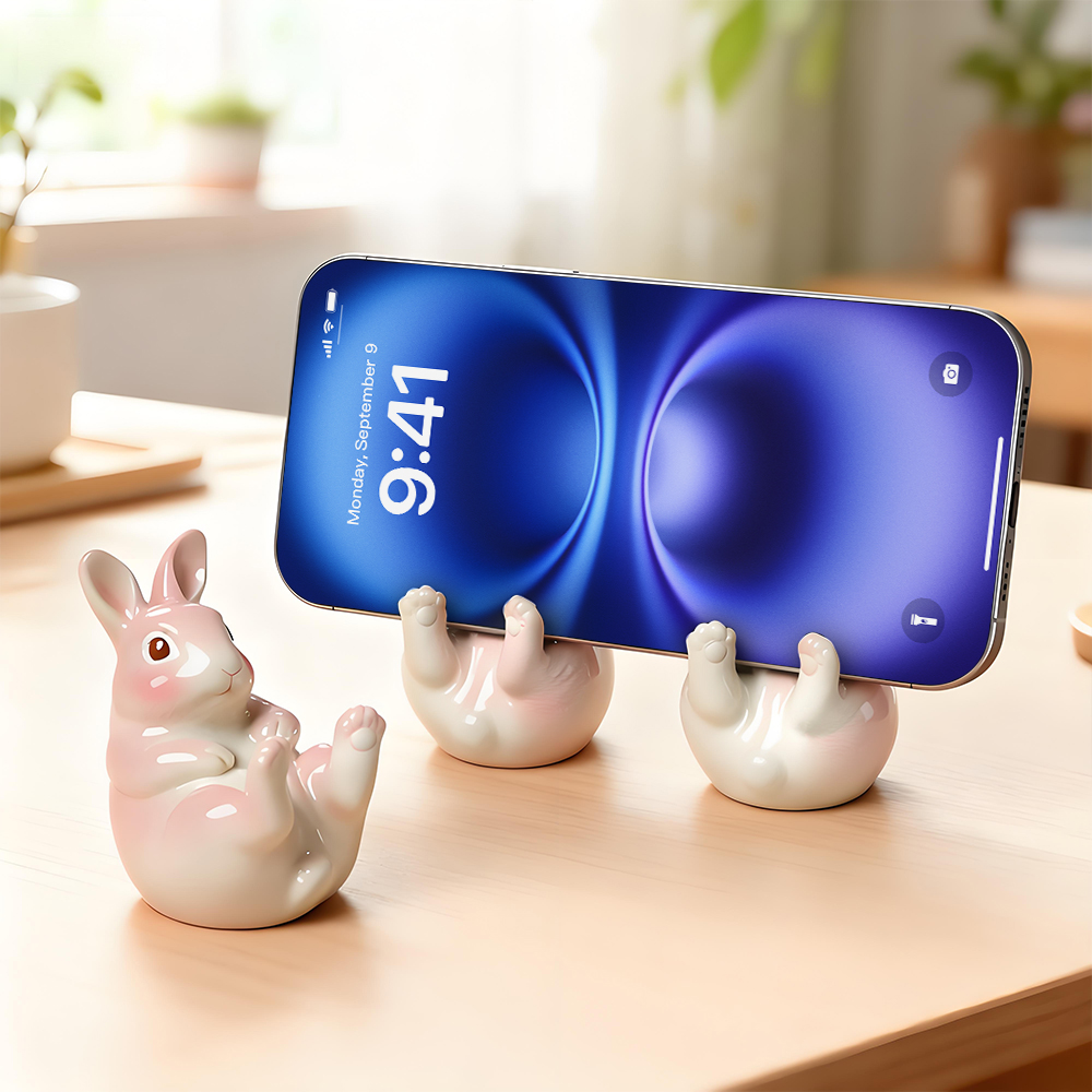 S0284 Tempat Ponsel Kelinci Lu - Desk Setup Cute ulasan dan harga